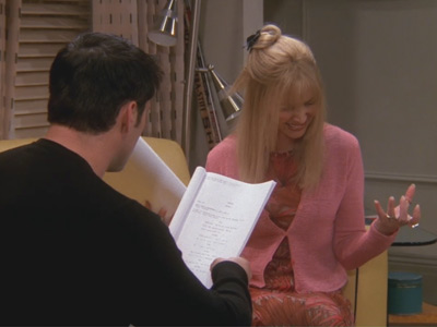 Friends | 620 | Phoebe reads lines with Joey