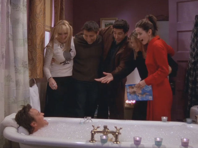 Friends | 813 | Chandler's just a girl in a tub