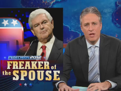 The Freaker of the Spouse - Newt Gingrich's Negotiation Skills - Indecision 2012 - The Daily Show